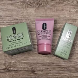 Clinique 3pc Set Bundle Moisture Surge Mask Foaming Cleansing Balm Cleanser Skin